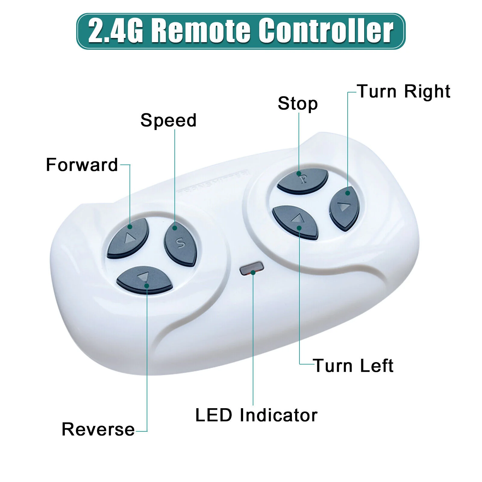 BBH-016 Dual Drive 12V 4.5A.h 2.4G Remote Control Off-Road Vehicle in Black - Image 14