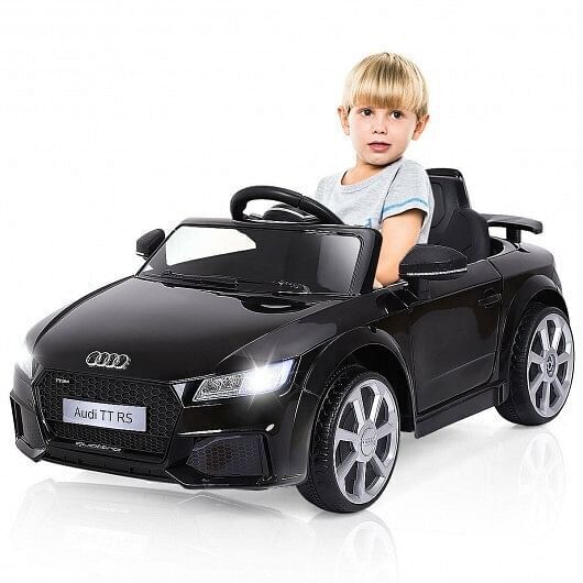 Black 12V Kids Electric Ride-On Car with Remote Control and Music Player - Image 3