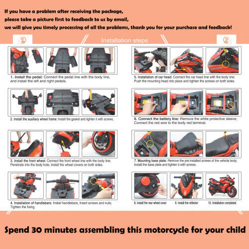 Bluetooth Music Ride-On Motorcycle for Kids - 12V Power Wheels - Image 7