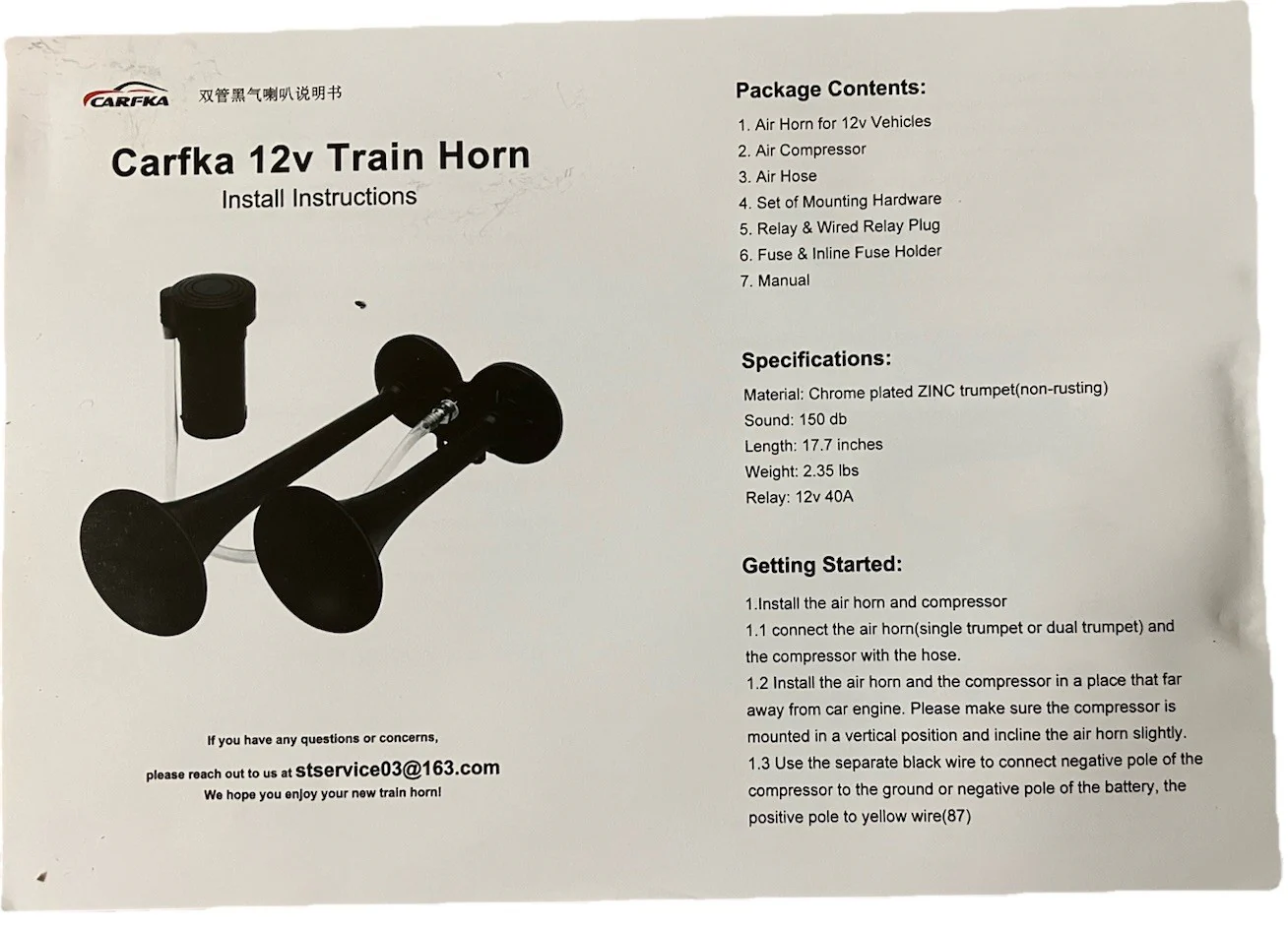 150dB Super Loud Air Horn Kit for Trucks, Boats, Cars, and Trains - Image 10