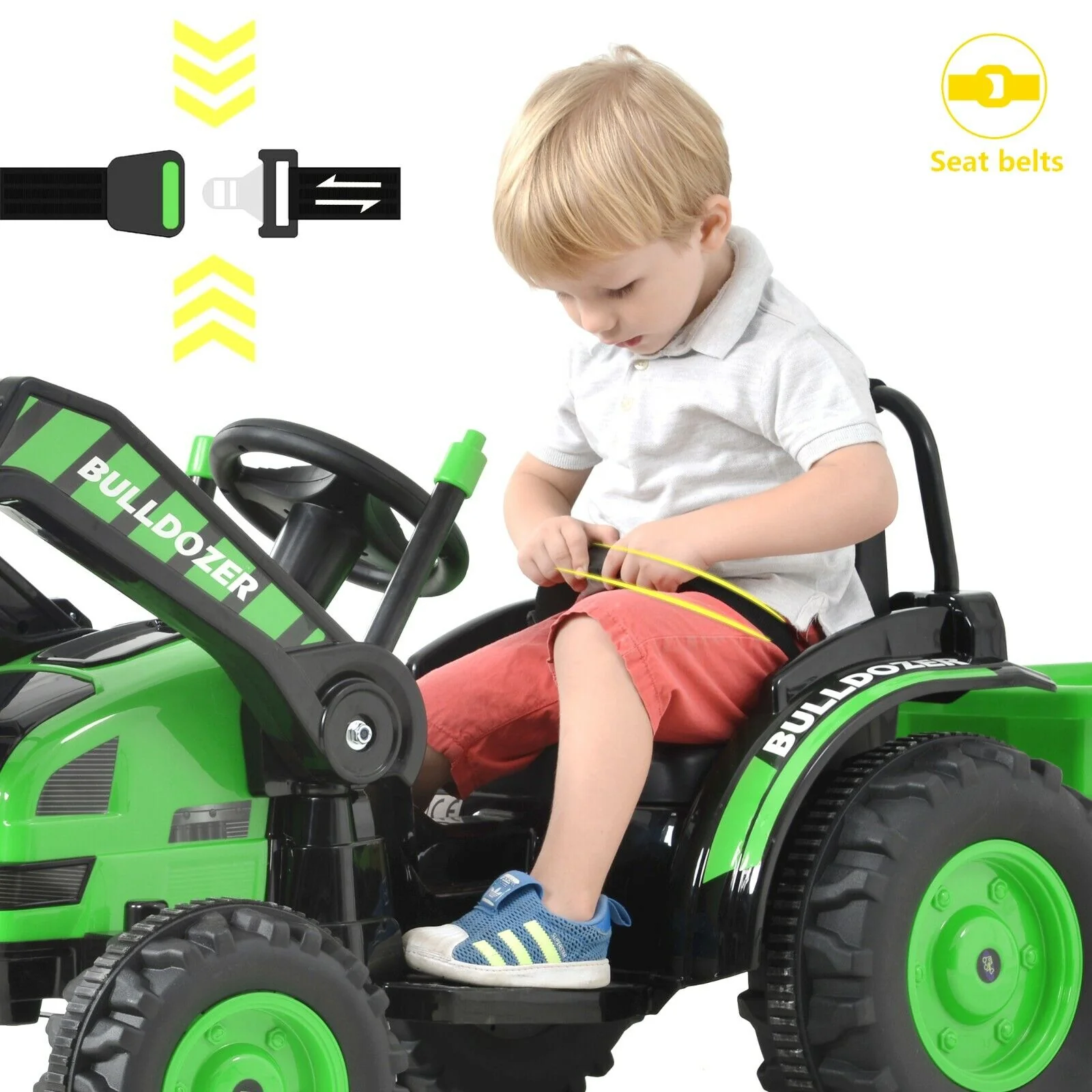Construction Bulldozer Ride-On Toy for Toddlers - Fun and Durable Ride-On Car - Image 16