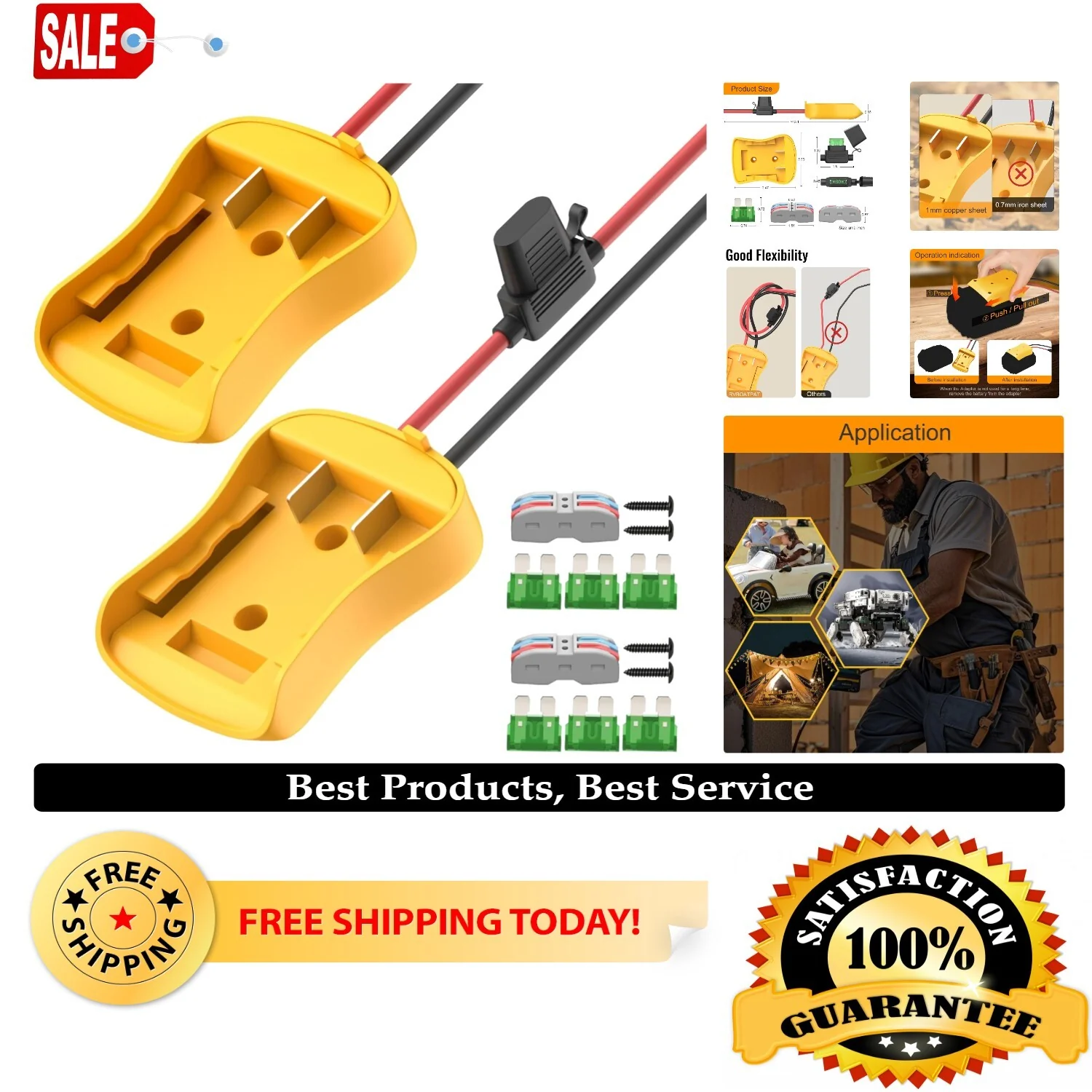 Durable 20V Battery Converter Kit for Power Wheels with Fuses and Connectors - Image 9