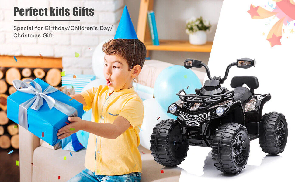 Electric 2-Speed Kids ATV Quad Car with MP3 and LED Lights - Perfect Gift for Kids! - Image 16