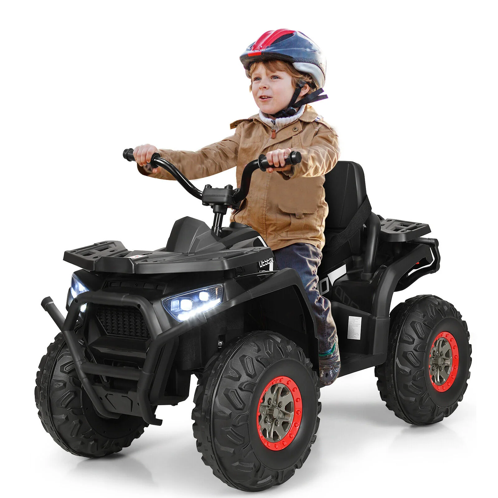 Electric 4-Wheeler ATV Quad for Kids with 2 Speeds, MP3 Player, and LED Lights - Black - Image 10