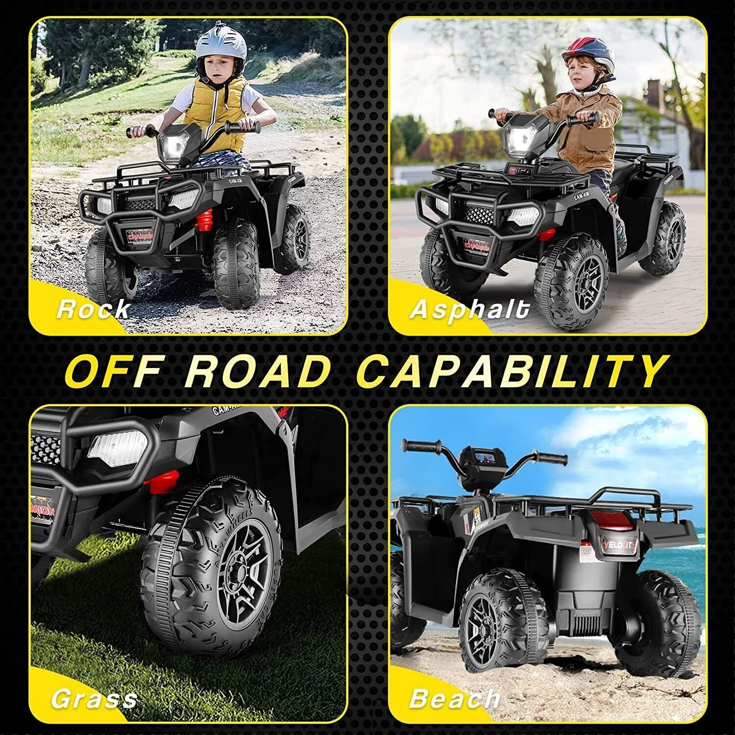 Electric 4-Wheeler ATV Quad for Kids with LED Lights, USB and MP3 Player - Suitable for Boys and Girls Aged 4 and Up - Image 16