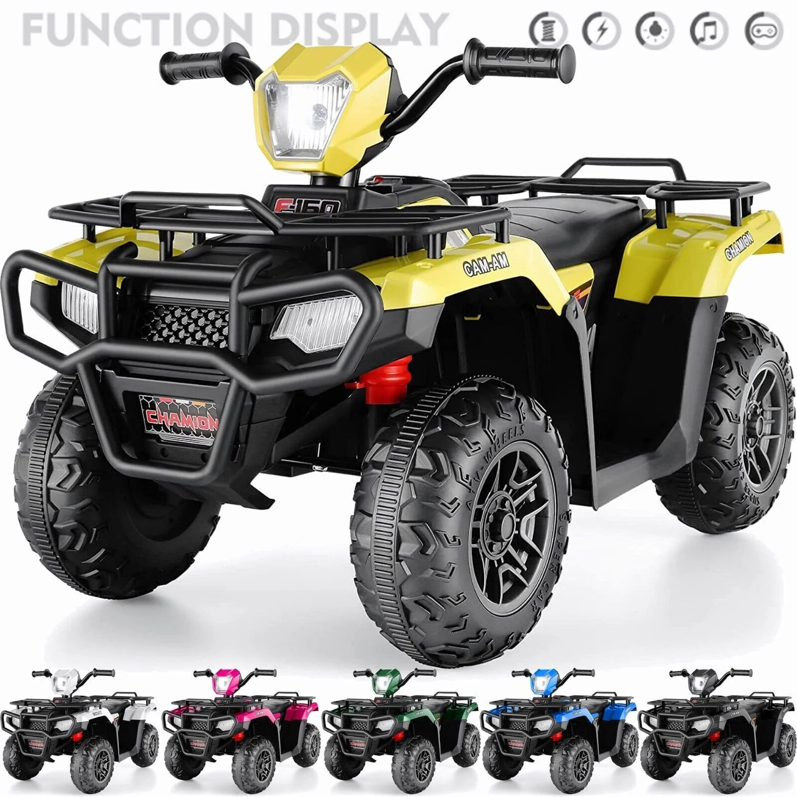 Electric 4-Wheeler ATV Quad for Kids with LED Lights, USB and MP3 Player - Suitable for Boys and Girls Aged 4 and Up - Image 3