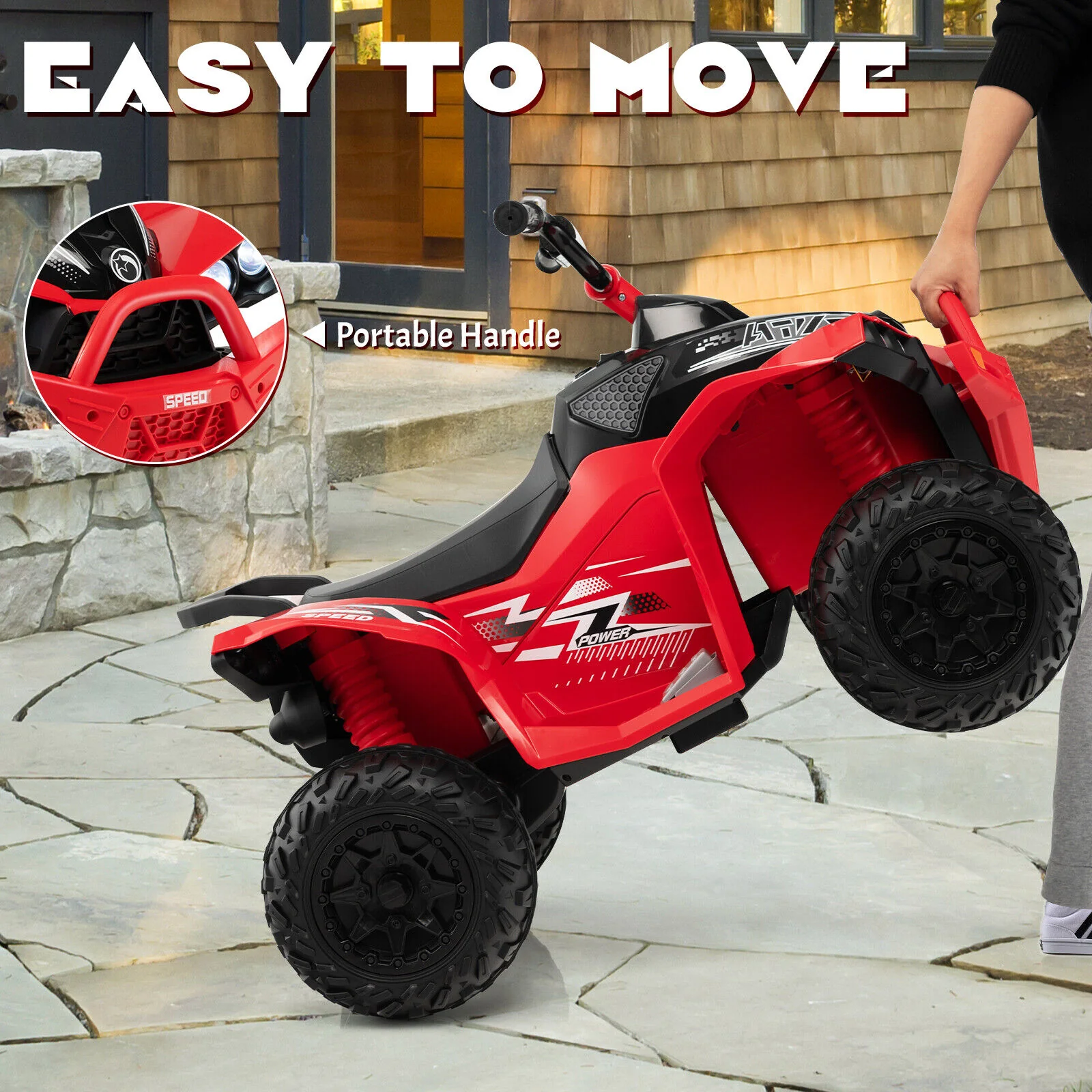 Electric 4-Wheeler Quad Car for Kids with MP3 Player and Lights - 12V Battery Powered - Image 7