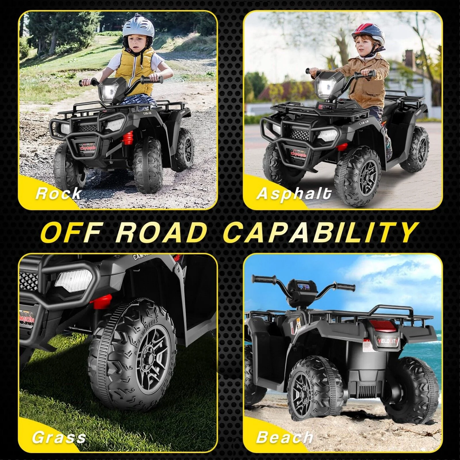 Electric 4-Wheeler Quad for Kids with 12V Battery, AUX Port, and USB - Image 13
