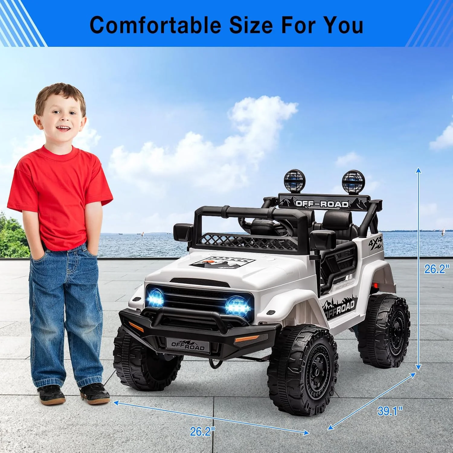 12V Electric Ride-On Truck Car for Kids with Remote Control and Spring Suspension - Image 4