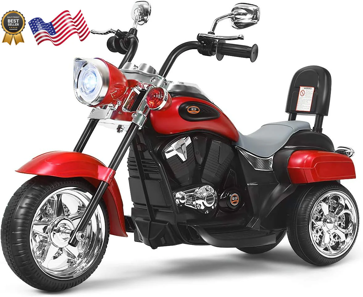 Kids Electric Ride-On Motorcycle in Harley Style with Rechargeable Battery - Image 10