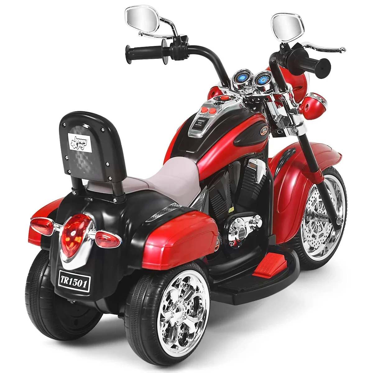 Red Battery-Powered Electric Motorcycle Ride-On Toy for Kids - Image 5