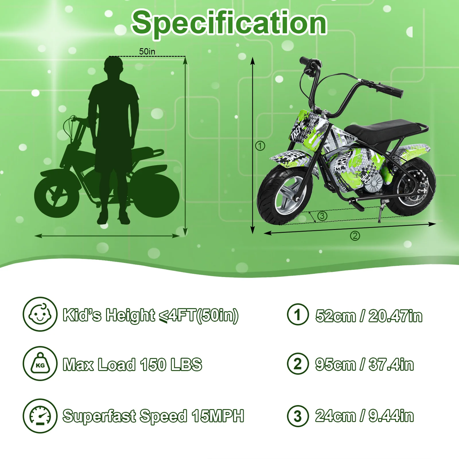 24V 250W Kids Electric Off-Road Dirt Bike Motocross - Image 11