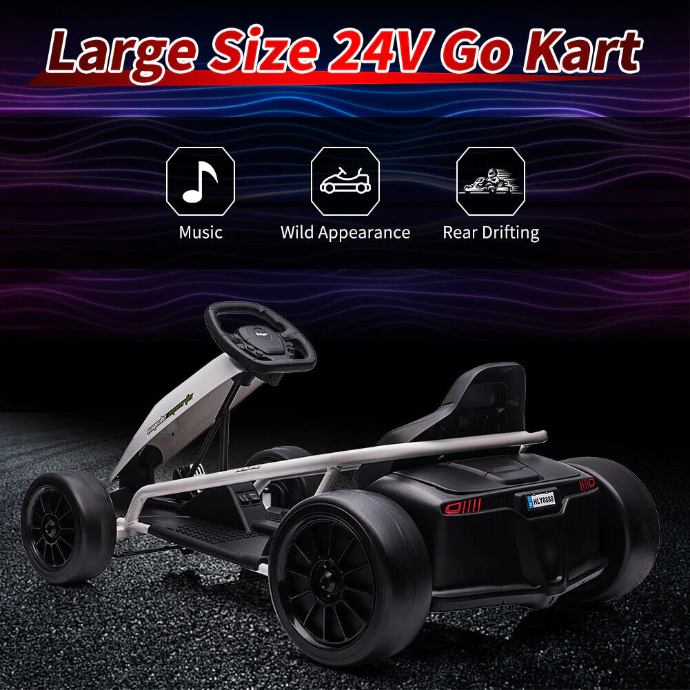 Electric Go Cart with 24V Battery, 300WX2 Motors, and 8MPH High Speed Drifting Capability - Image 6