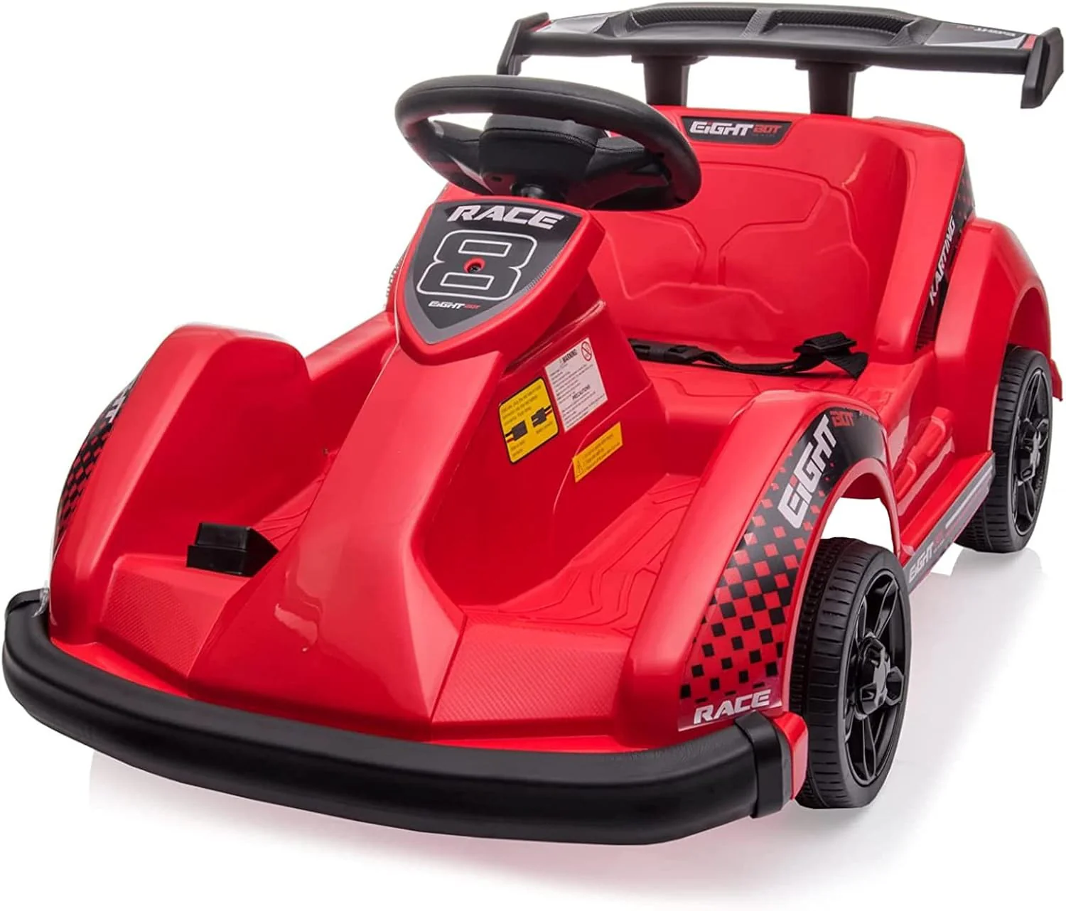 6V Electric Ride-On Racing Go-Kart with Remote Control and Safety Features
