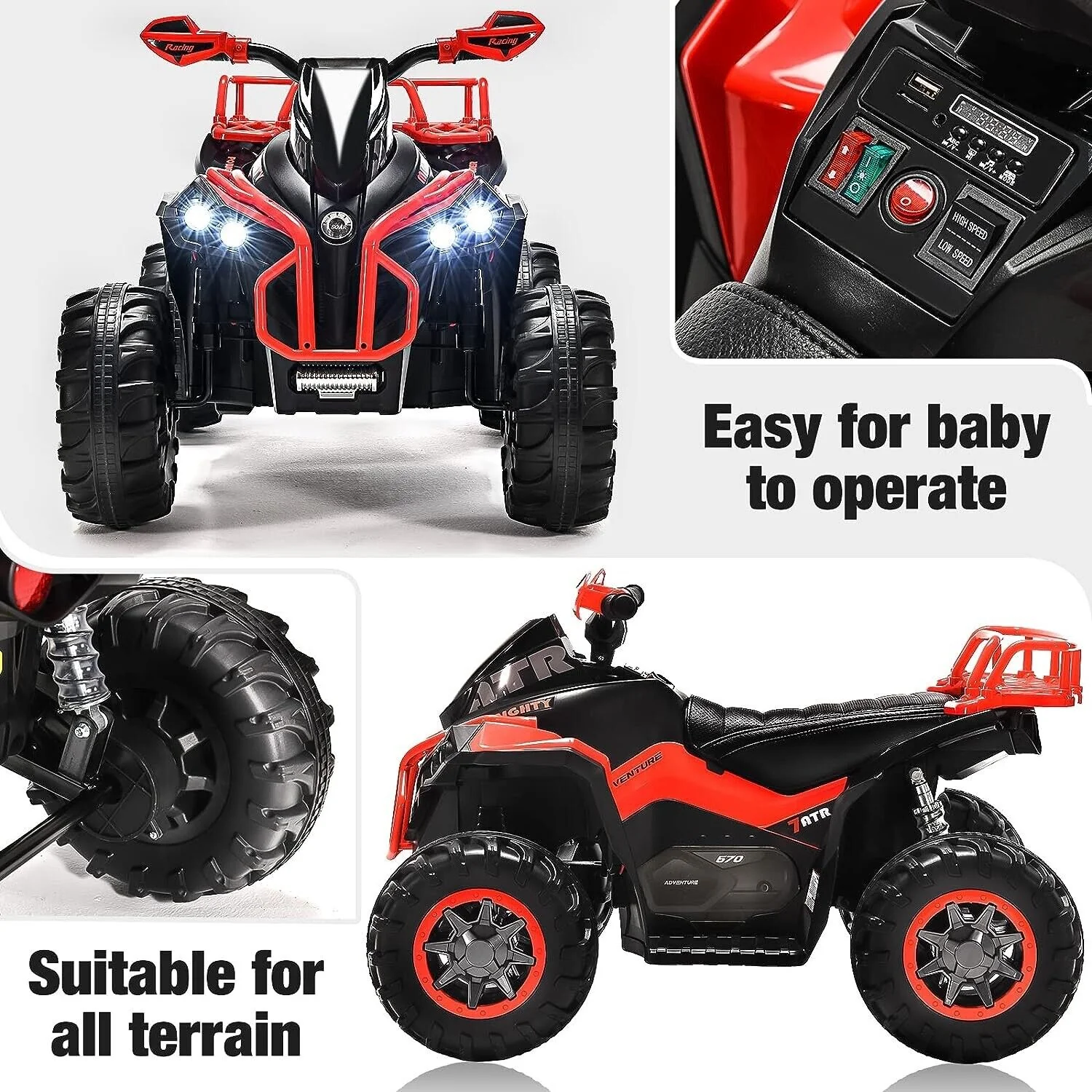 Electric Kids ATV Four Wheeler Cutrimoto for Children 3 to 7 Years Old - Perfect Gifts for Boys and Girls - Image 9
