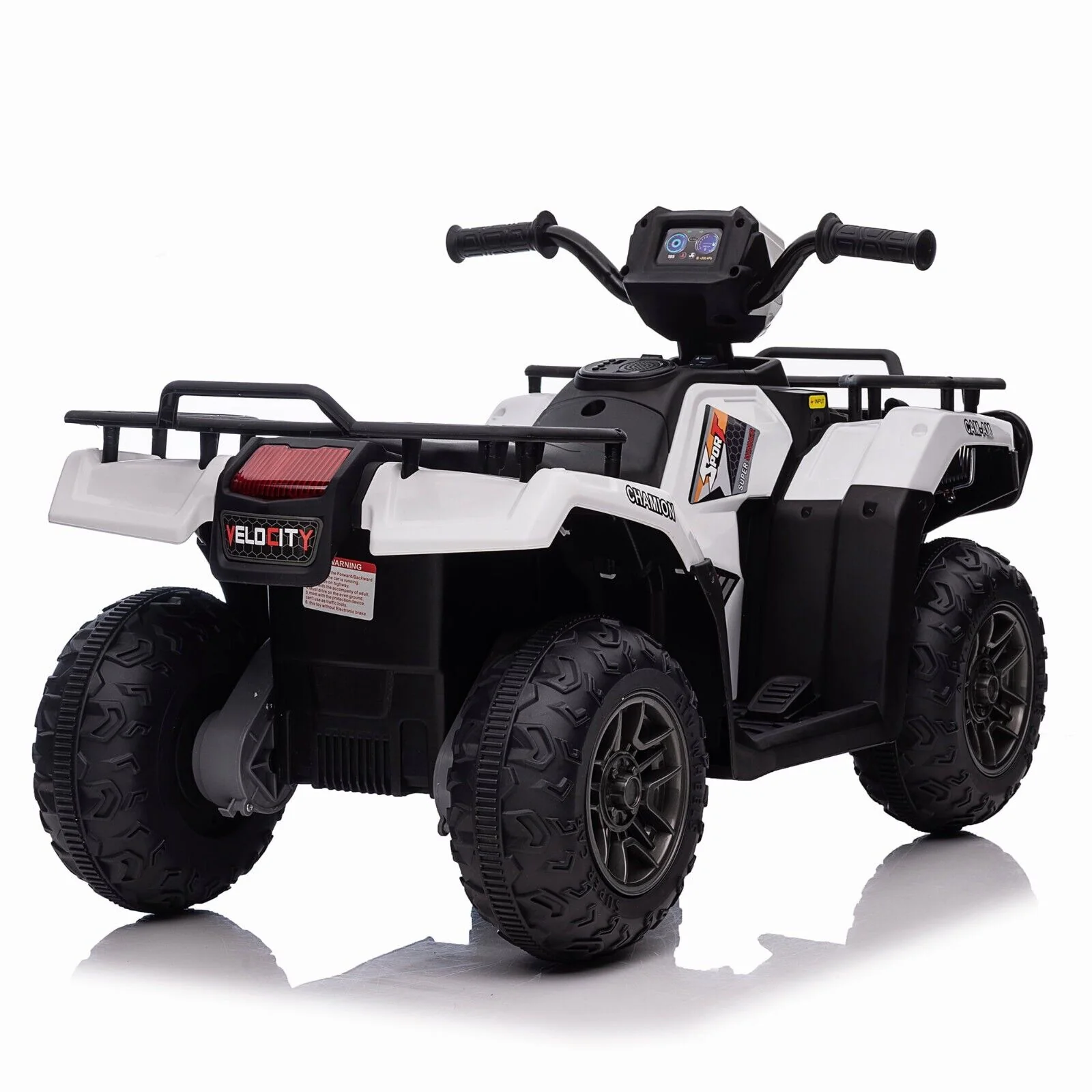 Electric Kids ATV Ride On Car with Music, LED Lights, and USB - Black Quad 4-Wheeler - Image 10
