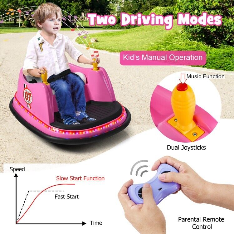 Electric Kids Ride-On Bumper Car with Flashing Lights - Perfect Toddler Gift! - Image 7