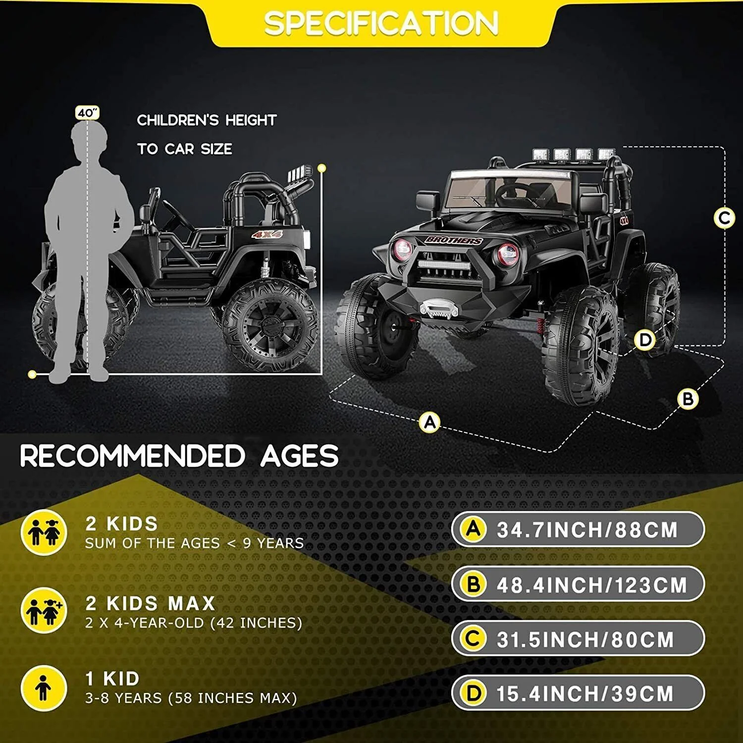 Kids Electric Ride-On Jeep 12V/24V with Music and Remote Control - Image 31