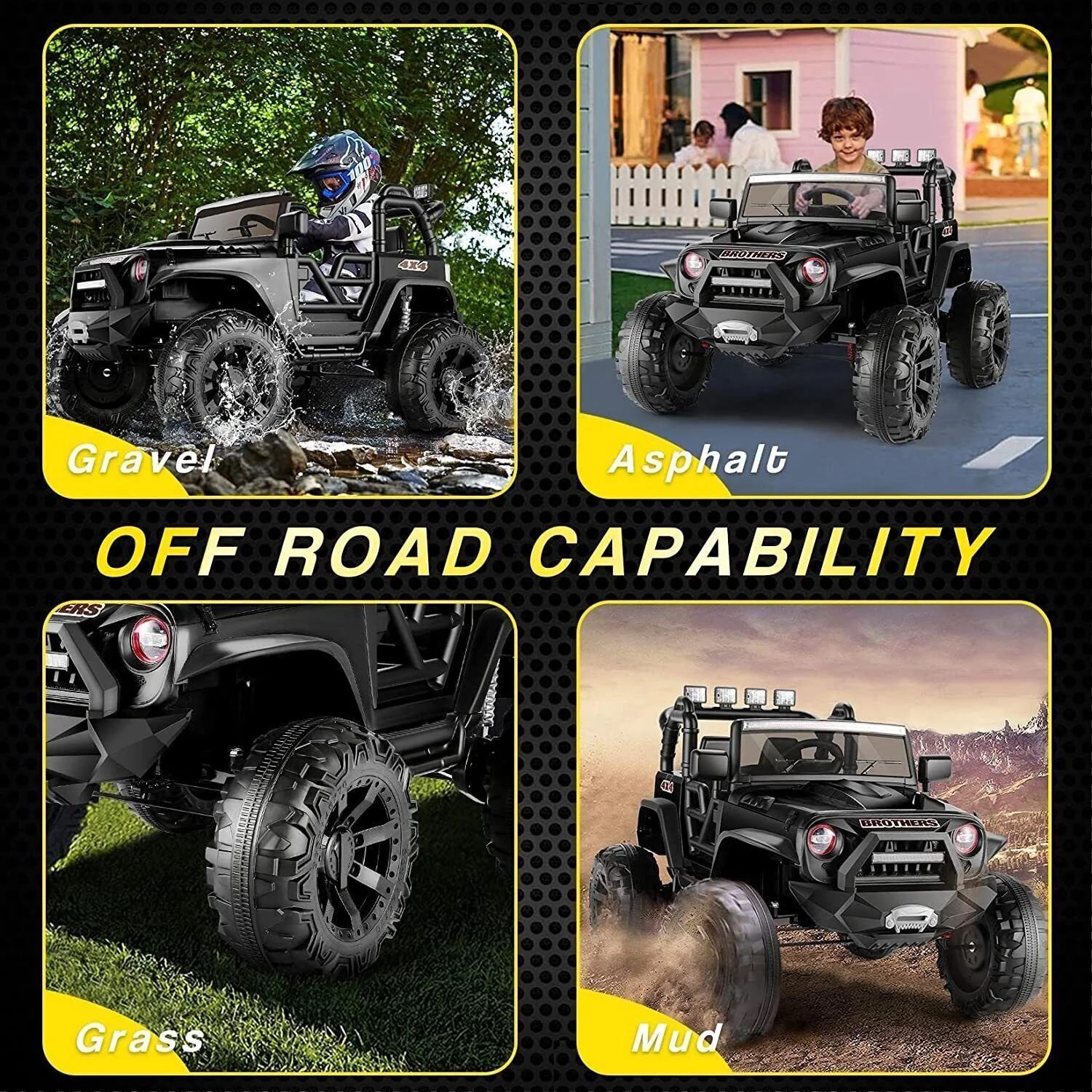 12/24V Electric Ride-On Jeep for Kids with Music and Remote Control - Image 30