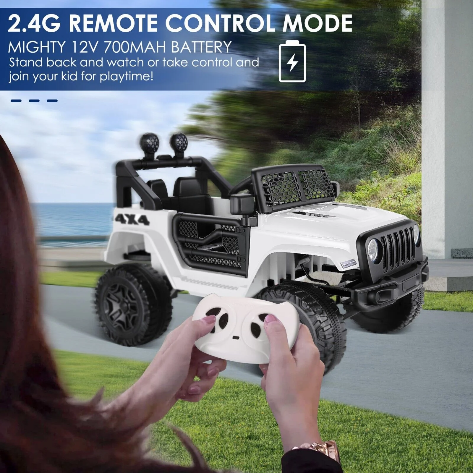 Electric Kids Ride On Car with MP3 Player and LED Lights - 12V 7Ah Jeep for 2 Children - Image 35