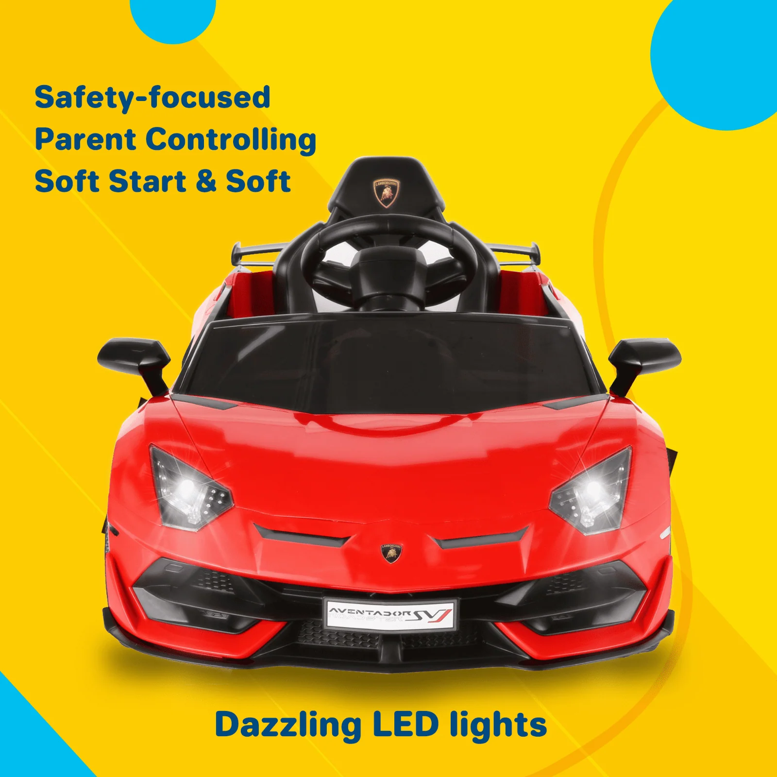 Electric Kids Ride-On Car with Remote Control, USB Port, LED Lights, and 3 Speed Options - Image 16