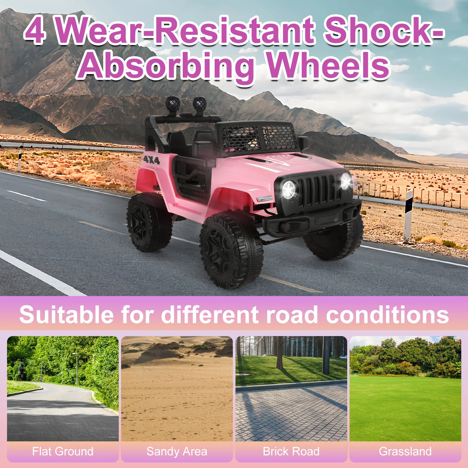 12V Electric Kids Ride-On Jeep Car with Remote Control, Music, and Powered Wheels - Image 15
