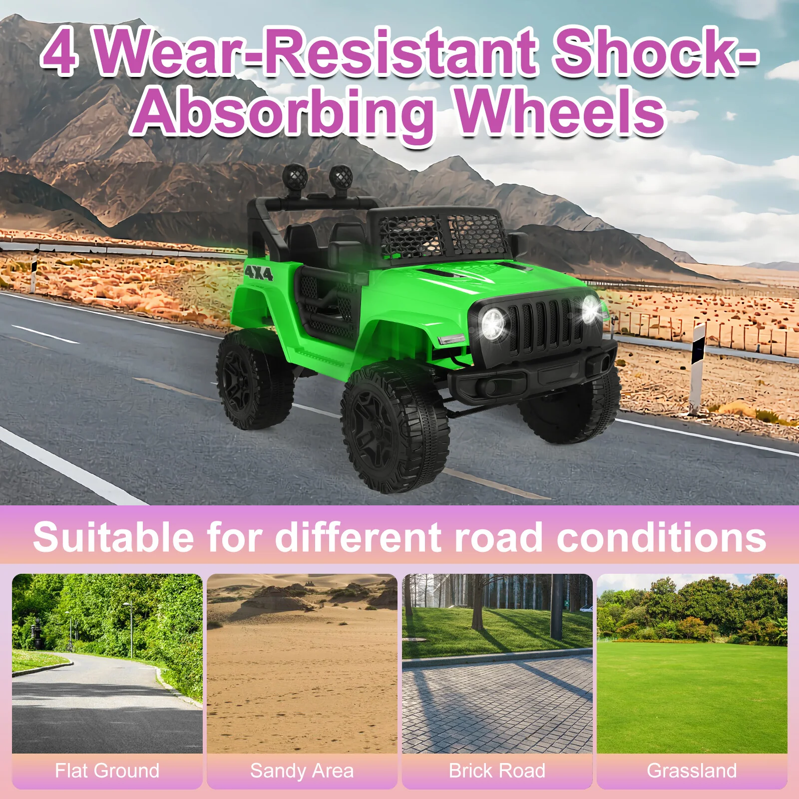 12V Electric Kids Ride-On Jeep Car with Remote Control, Music, and Powered Wheels - Image 26