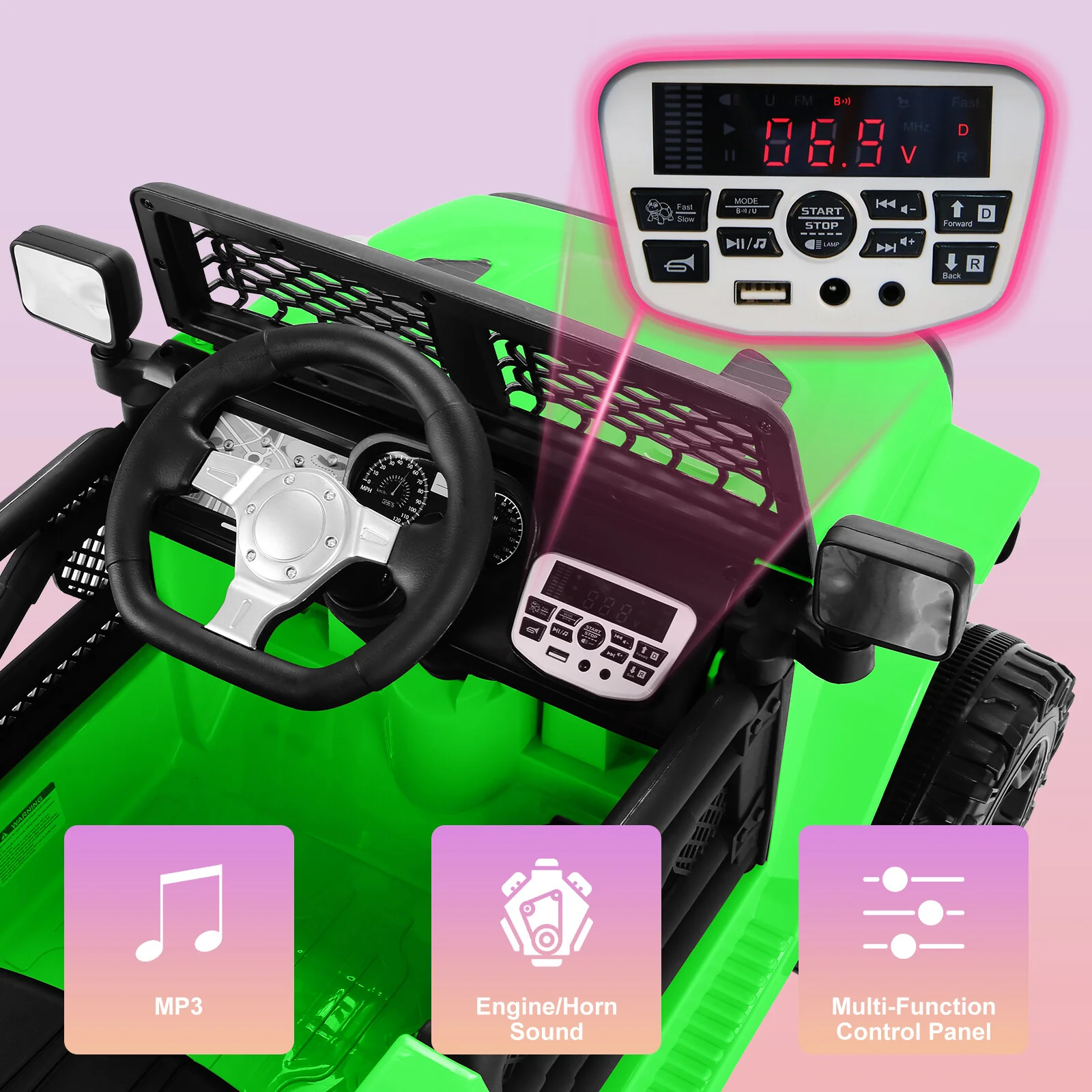 12V Electric Kids Ride-On Jeep Car with Remote Control, Music, and Powered Wheels - Image 27