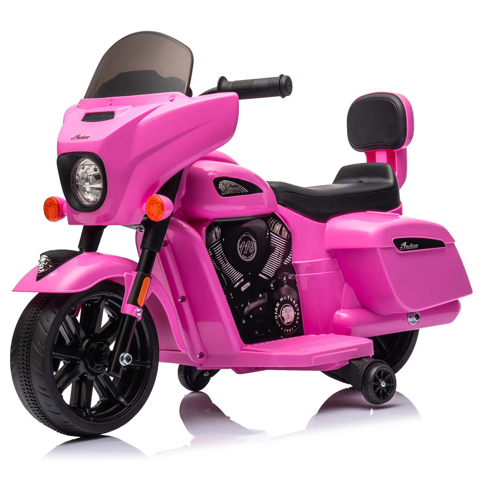 Electric Kids Ride-On Dirt Bike with Training Wheels and USB Charging - Image 2