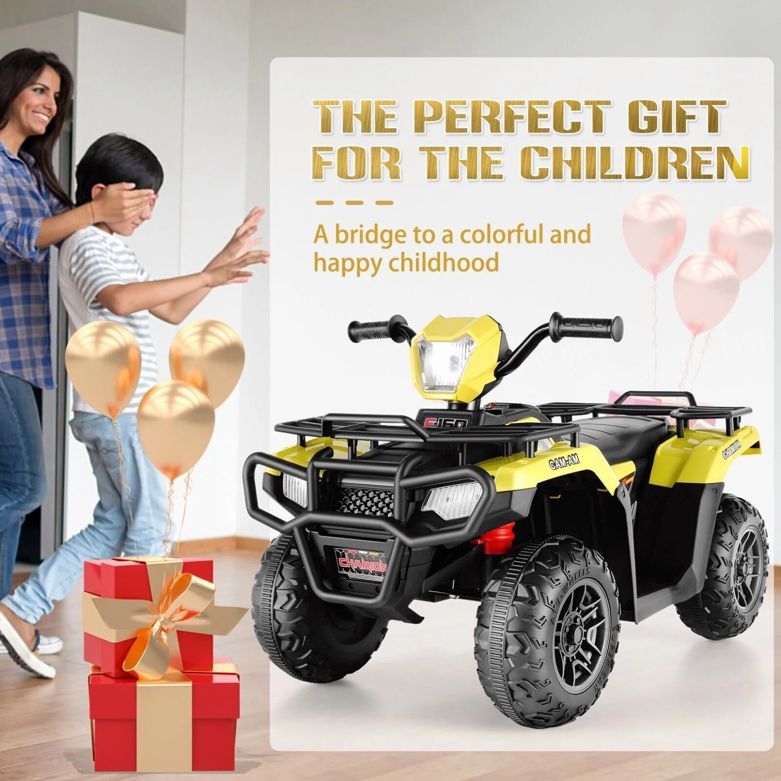 Electric Quad ATV Car for Kids 2-9 Years - 12V Battery Powered 4-Wheeler Truck - Image 4