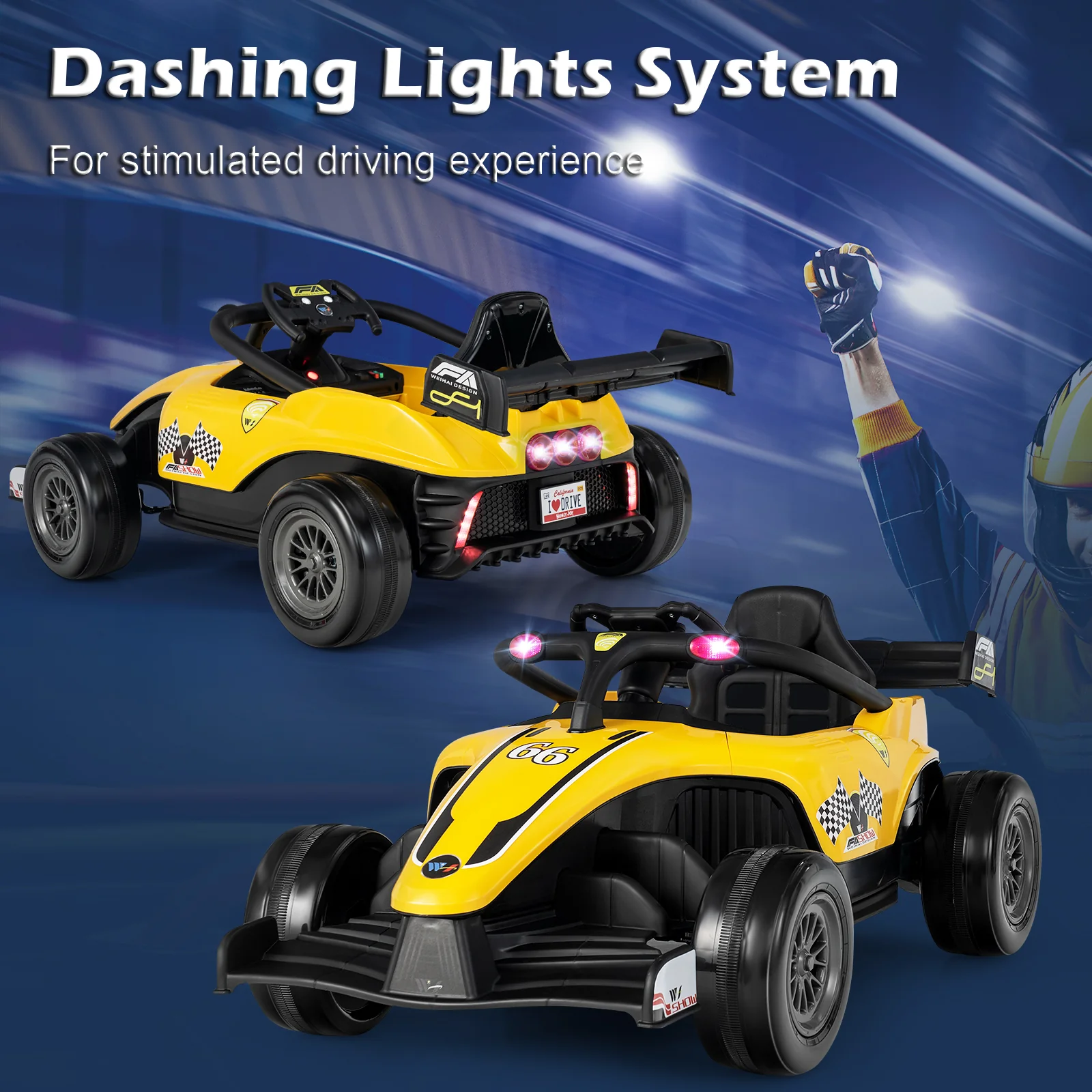 Electric Racing Truck for Kids with 2 Speeds, Remote Control, MP3 Player, and Lights - 12V - Image 42
