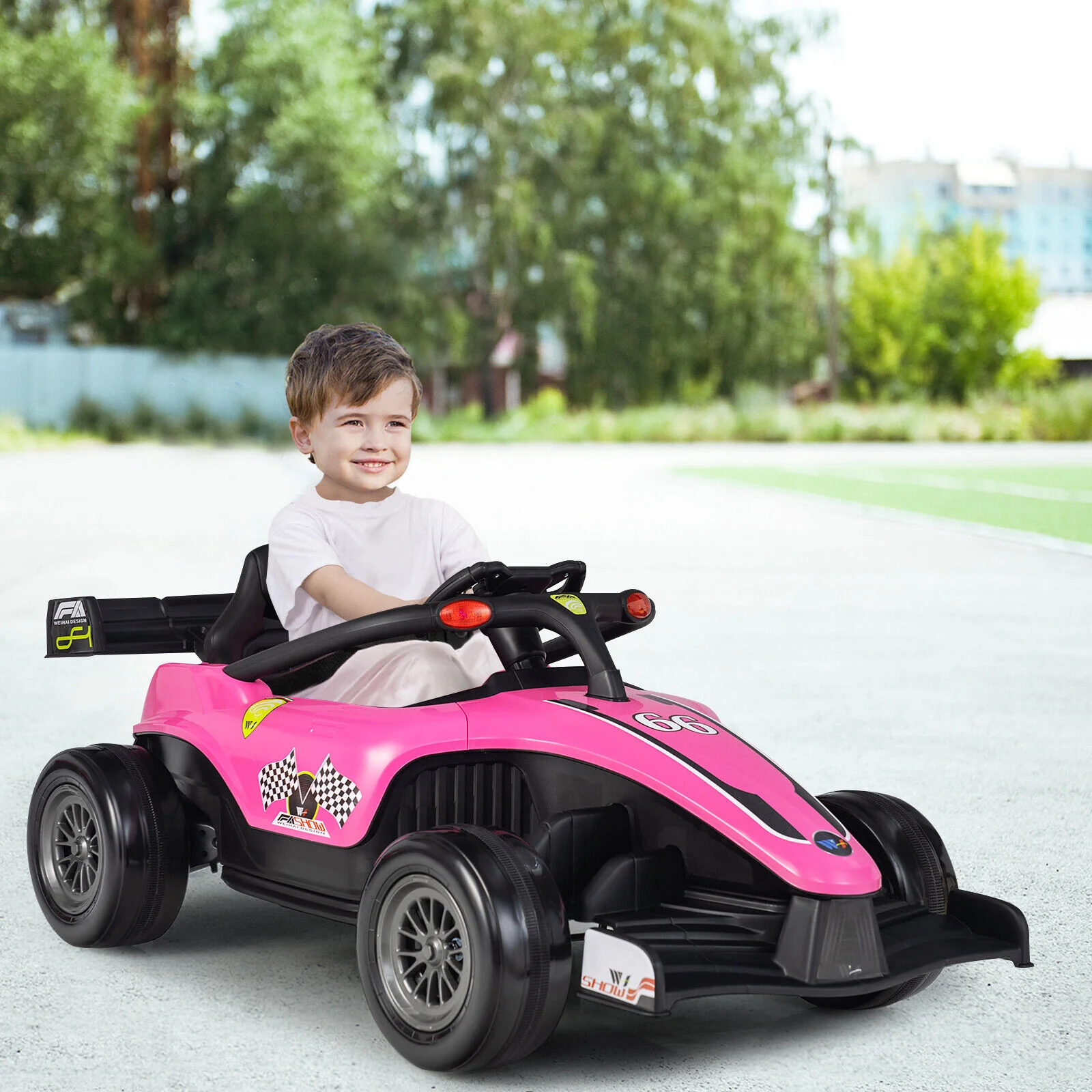 Electric Racing Truck for Kids with 2 Speeds, Remote Control, MP3 Player, and Lights - 12V - Image 5