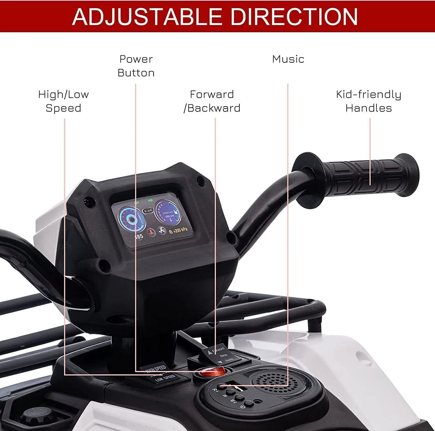 Electric Ride-On ATV for Kids Ages 3 and Up - 4 Wheels Toy Vehicle - Image 63