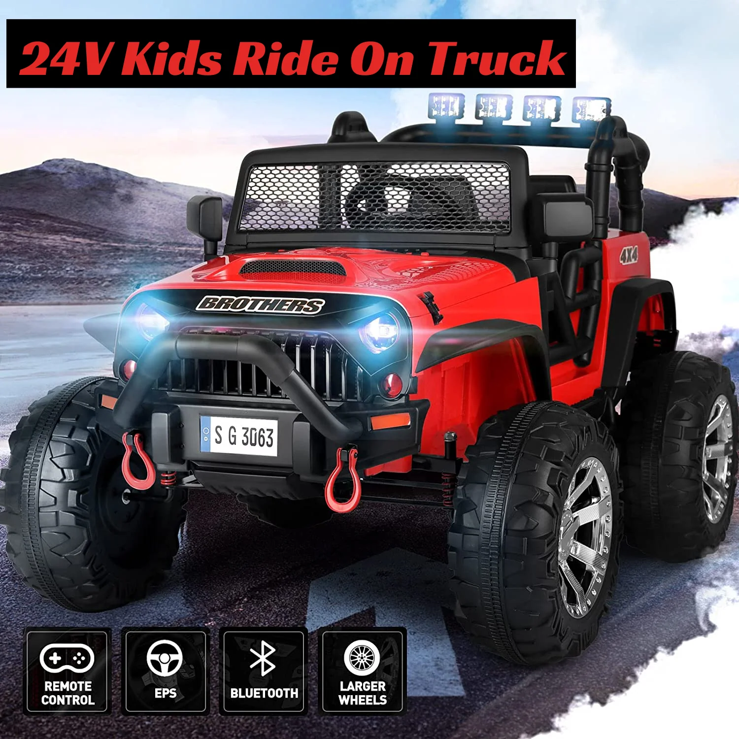 Electric Ride-On Car for Kids with Remote Control and MP3 Player - Perfect Gift for Children - Image 3