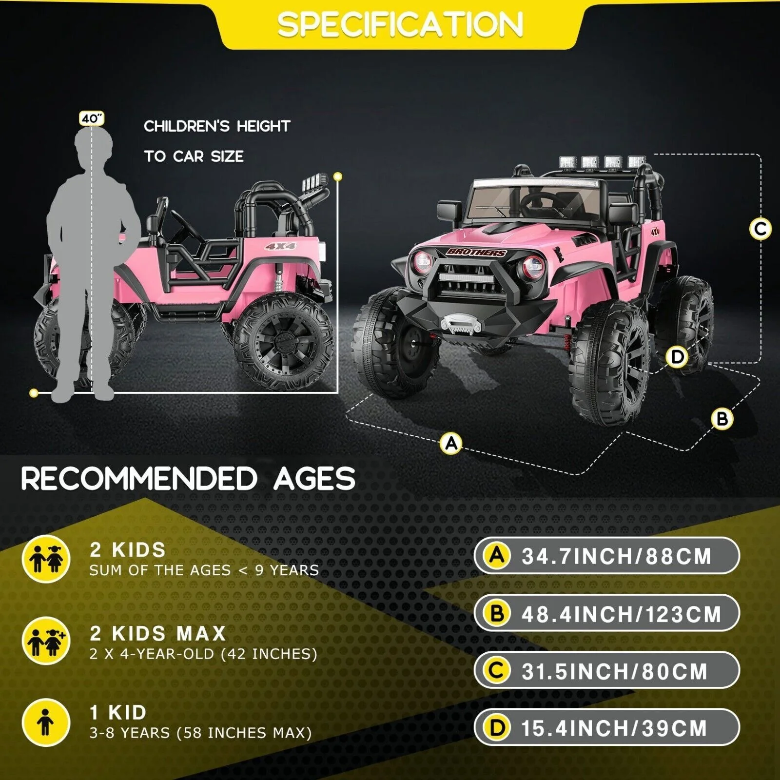 Electric Ride-On Car for Kids with Remote Control and MP3 Player - Perfect Gift for Children - Image 37