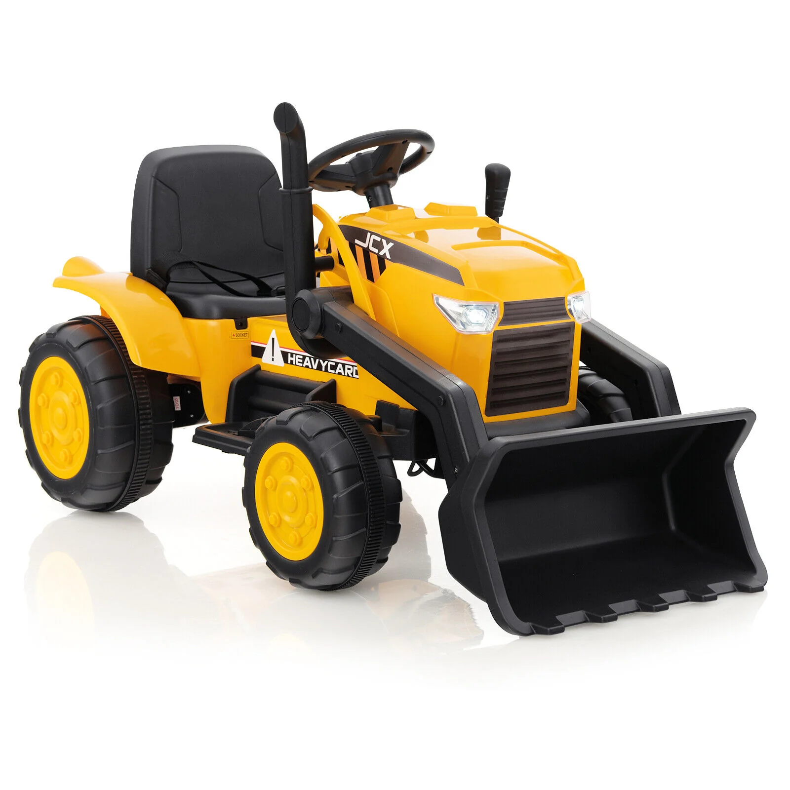 Electric Ride-On Excavator Digger with RC Control, Lights, and Music for Kids (12V) - Image 12