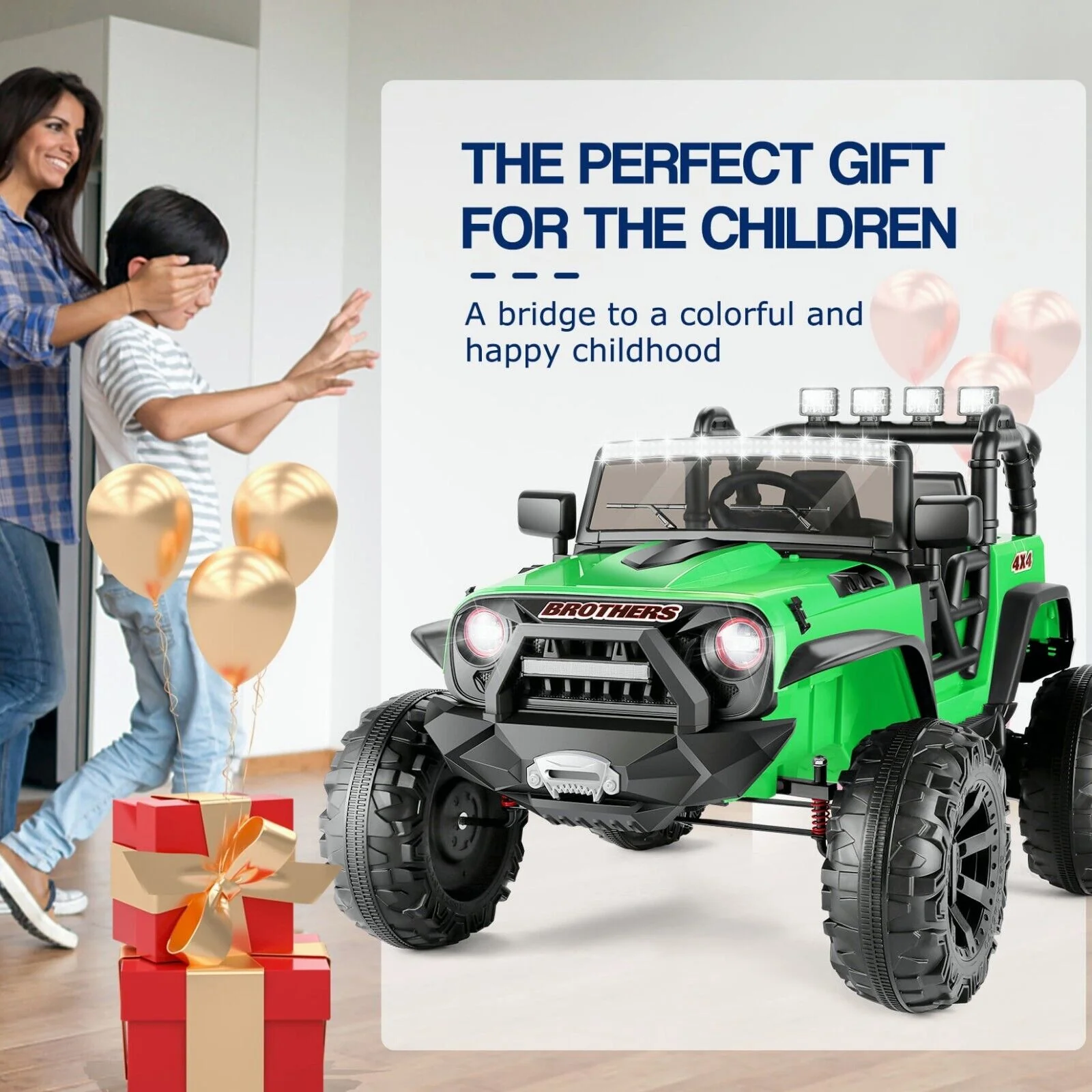 Electric Ride-On Jeep Truck for Kids: 12V/24V ATV Toy with Four-Wheel Drive - Image 140