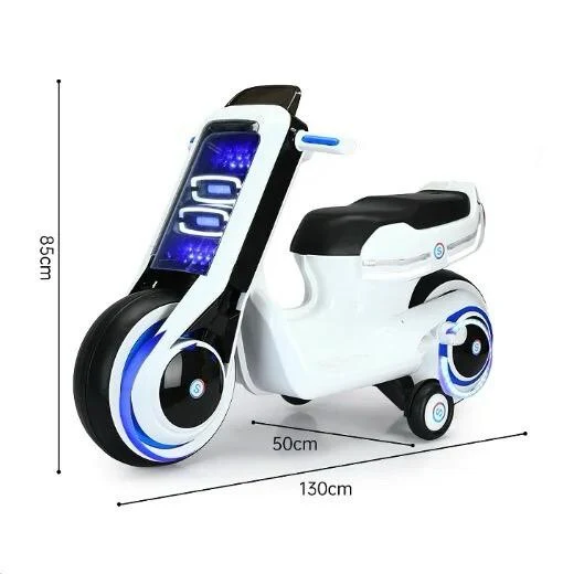 12V Electric Ride-On Motorcycle for Kids with Full LED Light Modes - Image 4