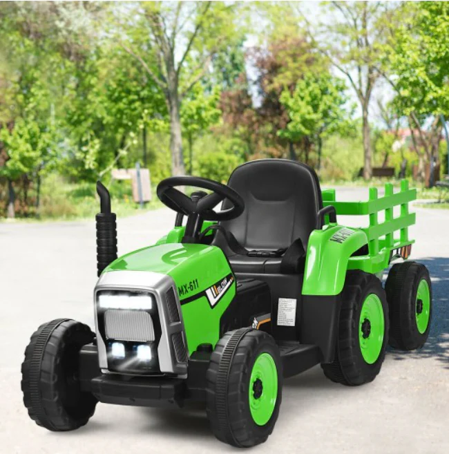 Electric Ride-On Tractor for Kids with Remote Control, Detachable Trailer, Lights, and MP3 Music - Image 7