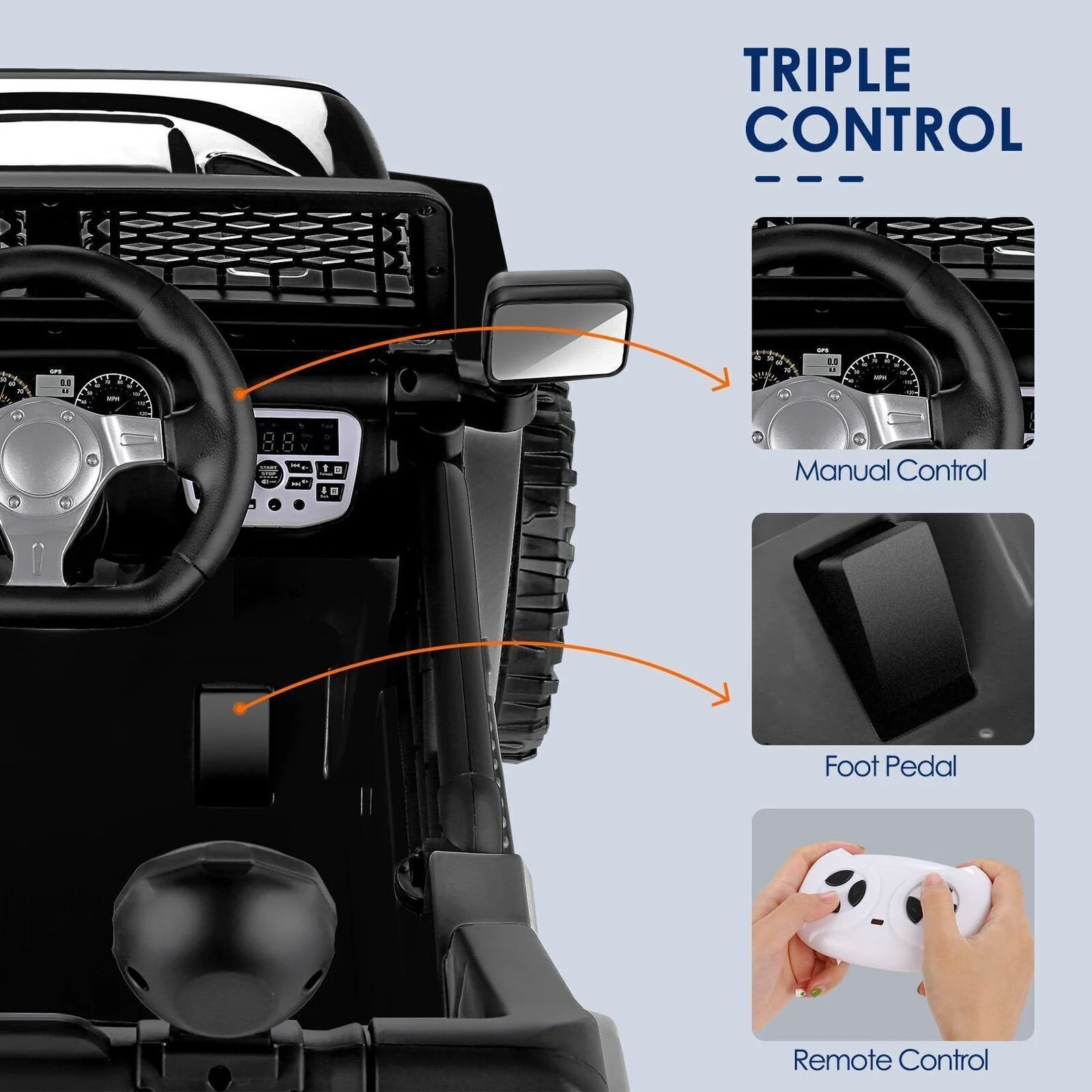 Electric Ride-On Truck for Kids with LED Lights, Parental Remote Control, and Bluetooth Music - Image 18