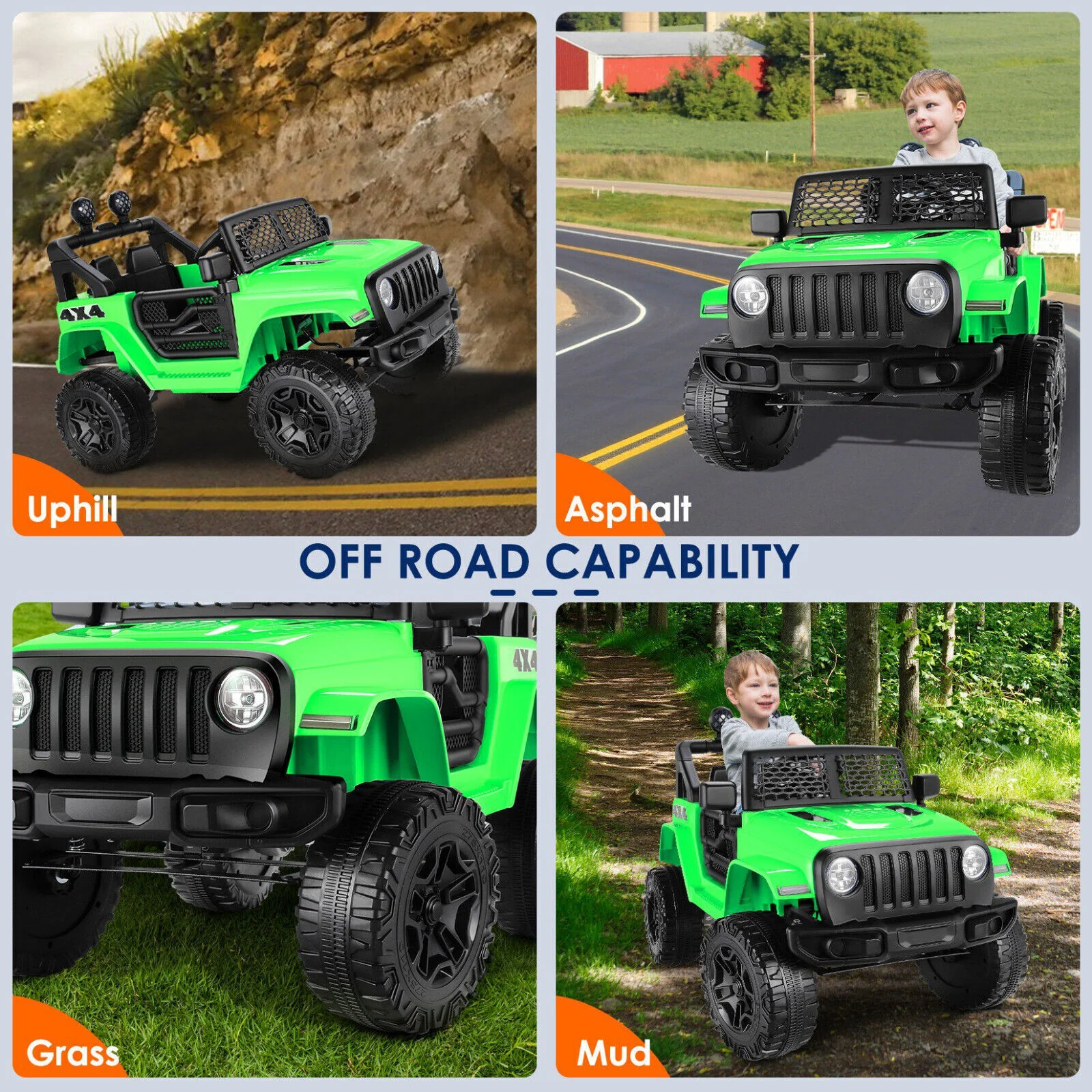 Electric Ride-On Truck for Kids with LED Lights, Parental Remote Control, and Bluetooth Music - Image 51