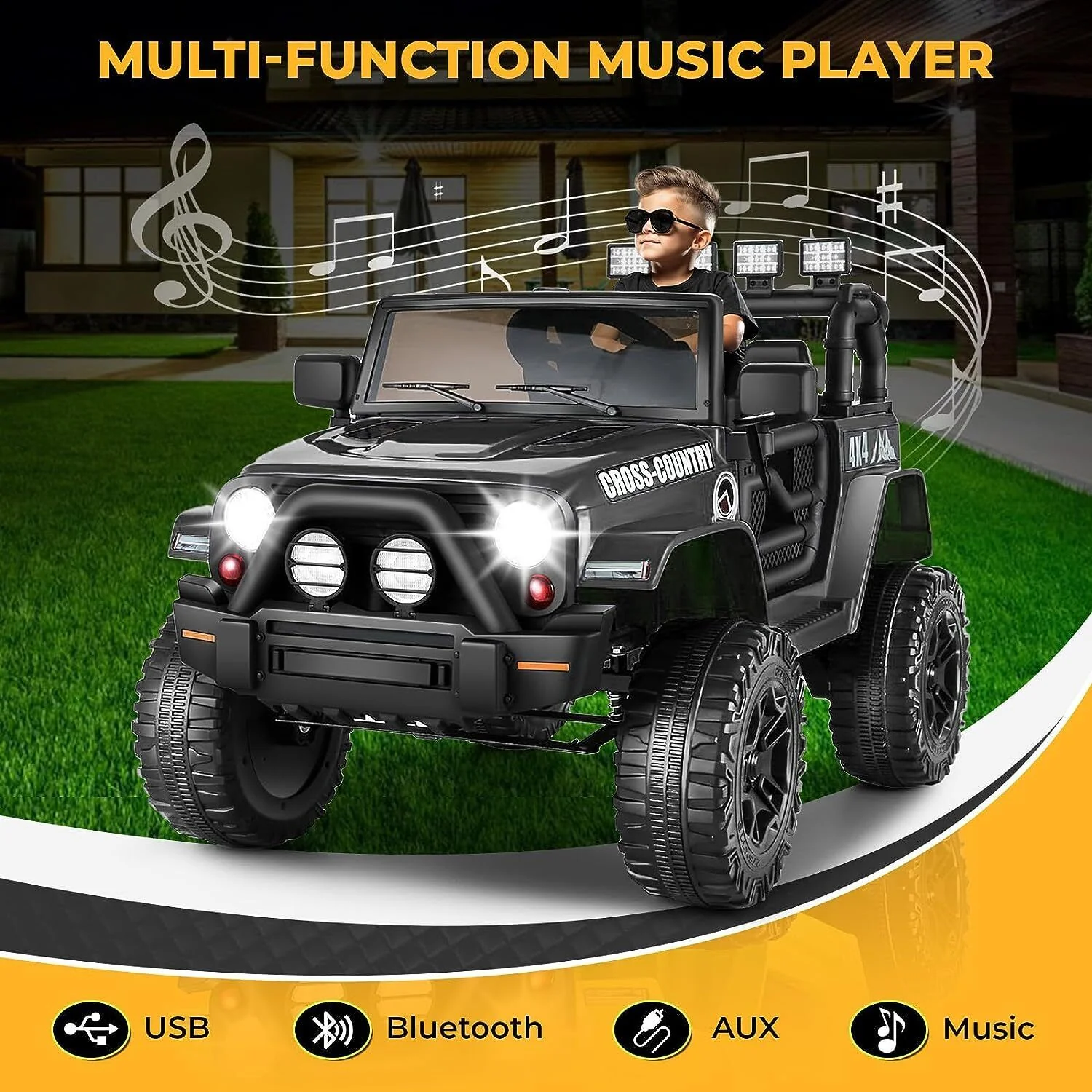 Electric Ride-On Truck for Kids with Remote Control, USB & AUX, 3 Speeds, Ages 3-8 - Image 15