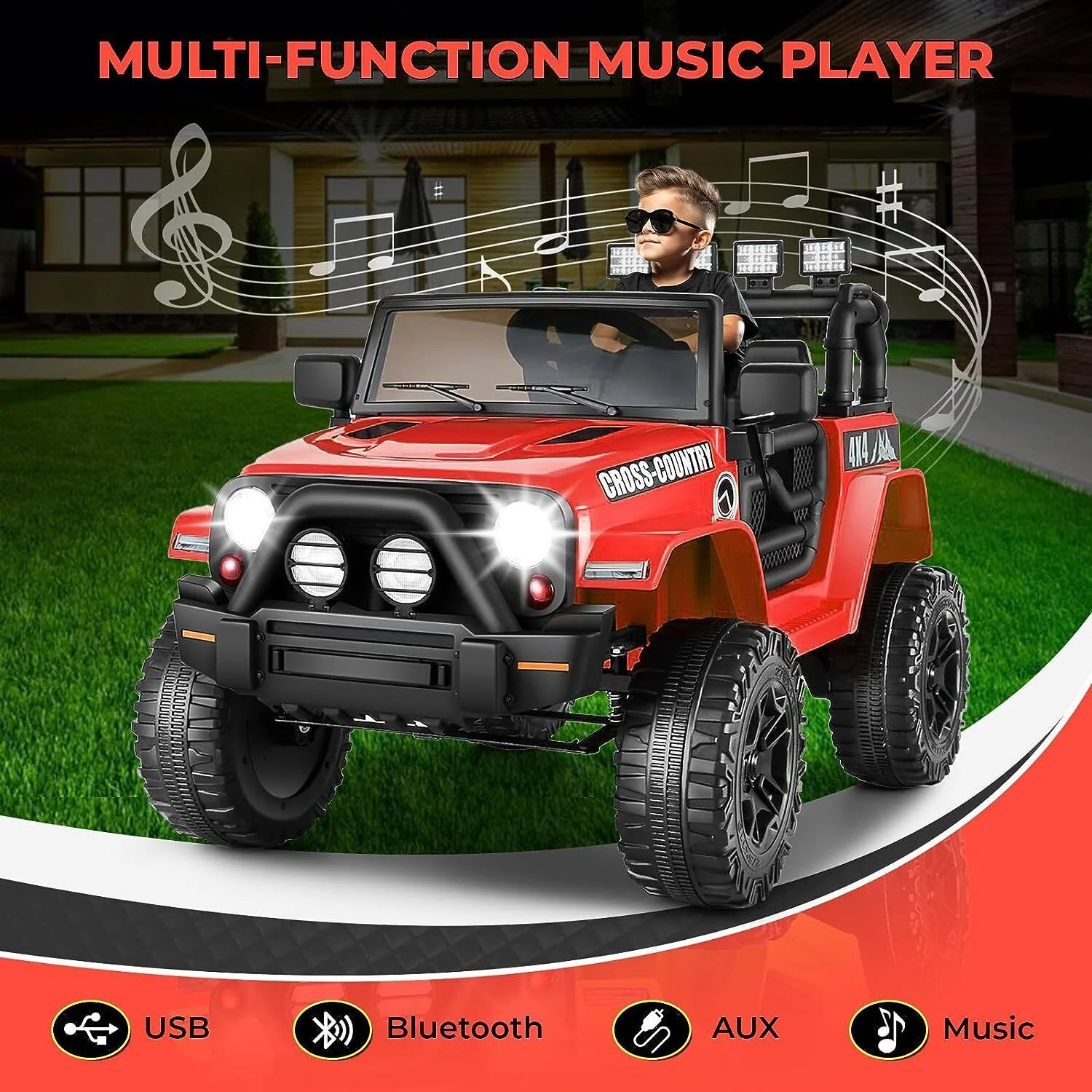 Electric Ride-On Truck for Kids with Remote Control, USB & AUX, 3 Speeds, Ages 3-8 - Image 27