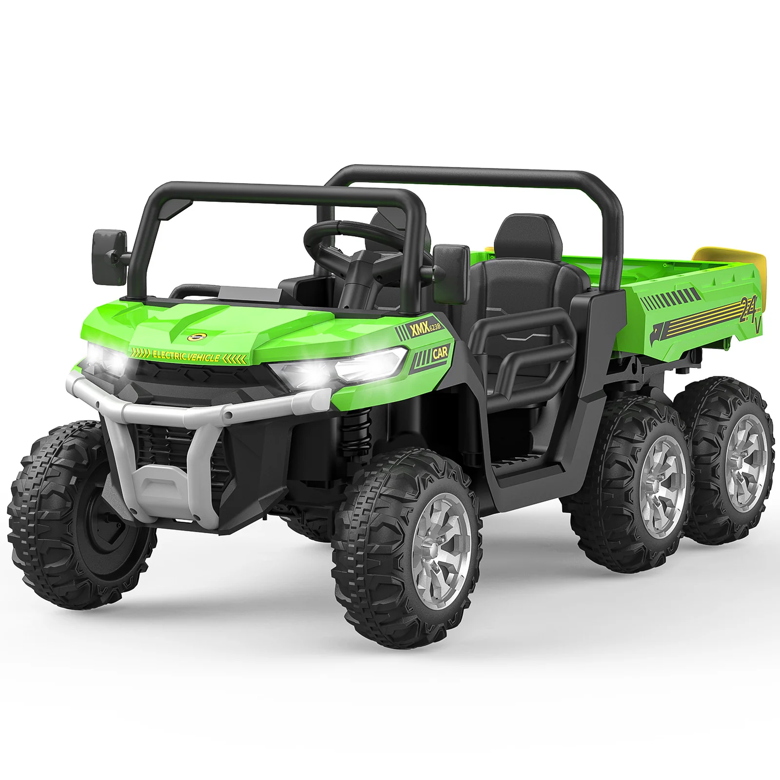 24V Battery-Powered 4WD Electric Ride-On Utility Dump Truck for Kids - Image 3