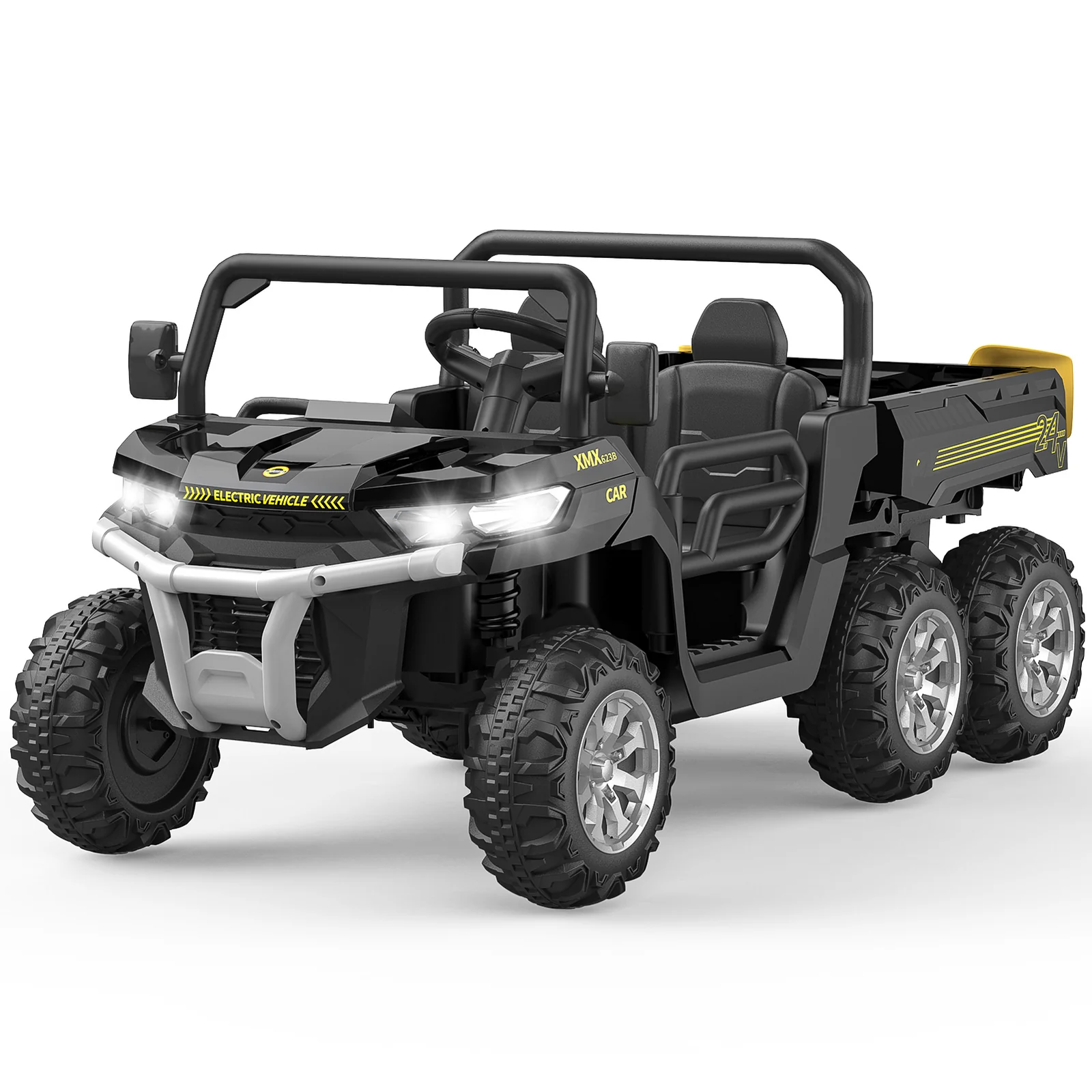 24V Battery-Powered 4WD Electric Ride-On Utility Dump Truck for Kids - Image 5