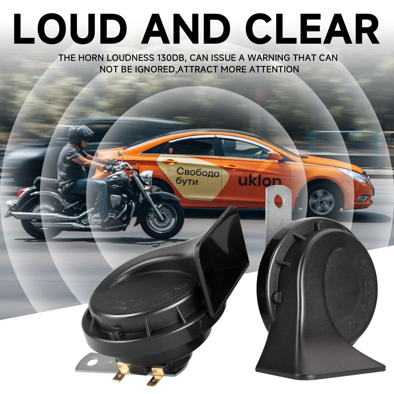 12V Electric Dual-Tone Loud Waterproof Snail Car Horn - Image 8