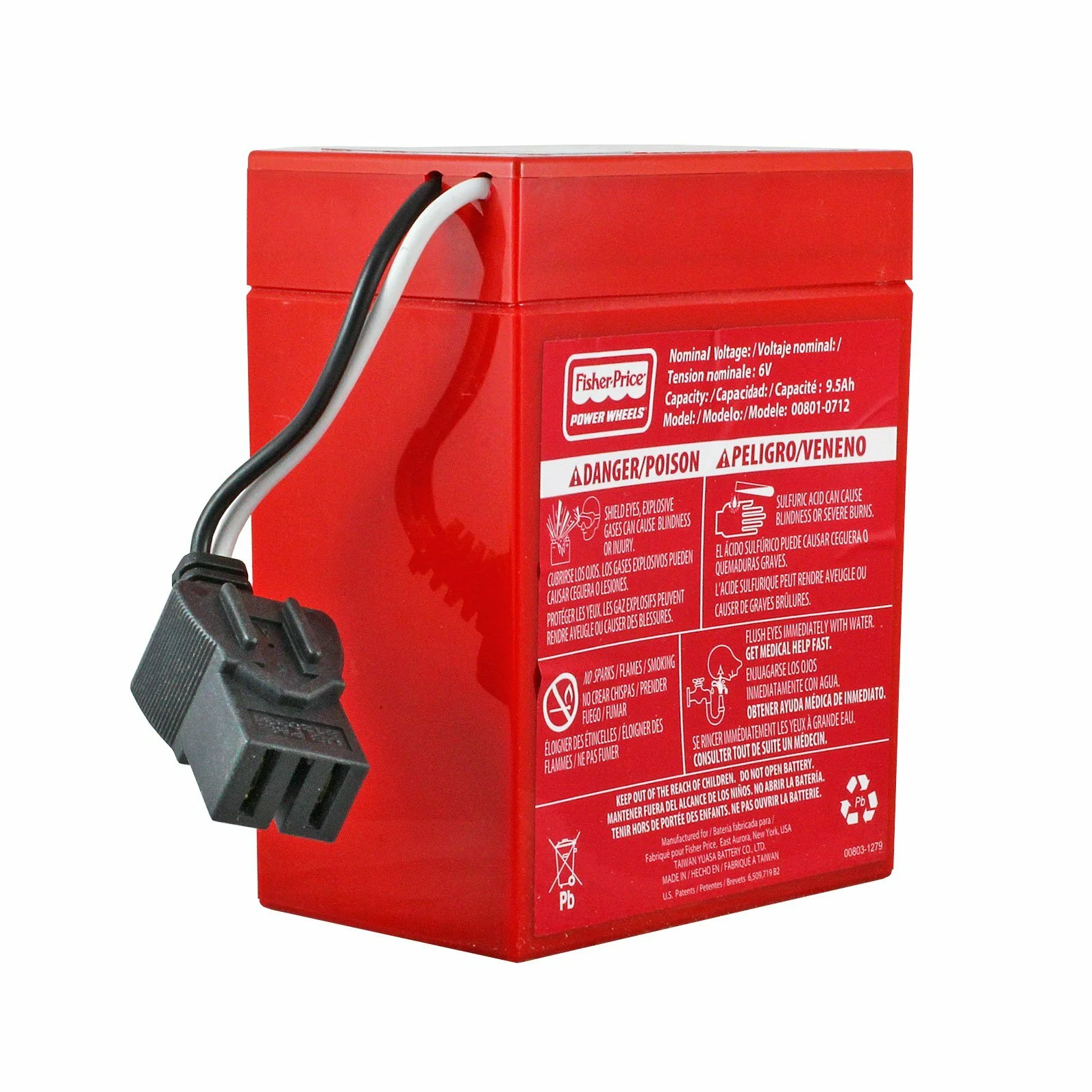 Power Wheels 6-Volt Rechargeable Red Battery