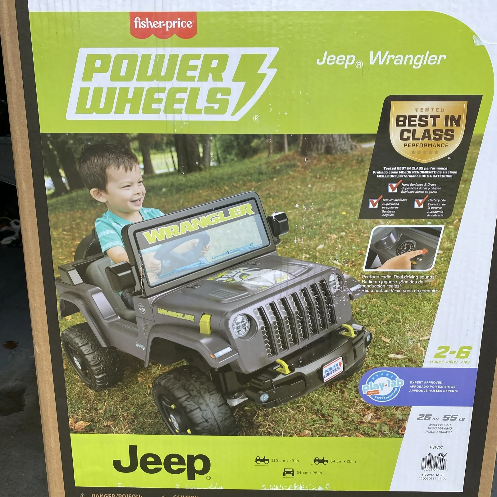 Power Wheels Jeep Wrangler Ride-On Toy Vehicle