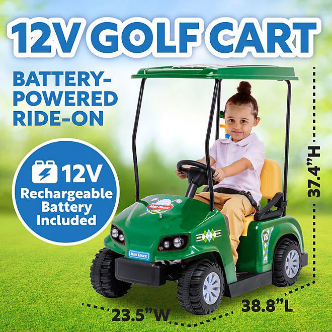 Flybar Kid Trax 12V Battery-Powered Ride-On Golf Cart