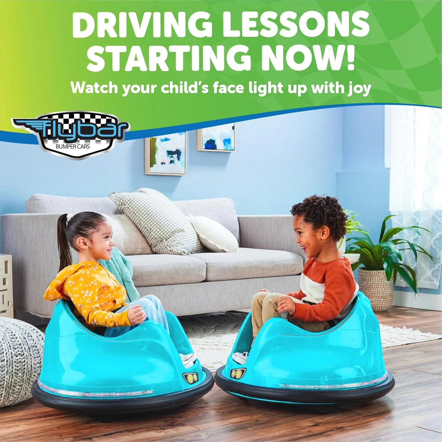 6V Electric Bumper Car Ride-On Toy for Toddlers and Kids Age 1+ - Image 2